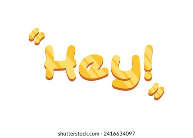 HEY Typography Decor Sticker Design