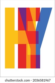 hey typography poster vector art