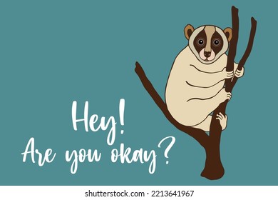 Hey! Are you okay? Vector stock illustration eps10.