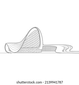 Heydar Aliyev Center Zaha Hadid. Baku, Azerbaijan 28 March 2022