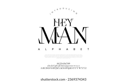 Heyman creative modern urban alphabet font. Digital abstract moslem, futuristic, fashion, sport, minimal technology typography. Simple numeric vector illustration