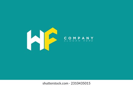 HF Alphabet letters Initials Monogram logo FH, H and F