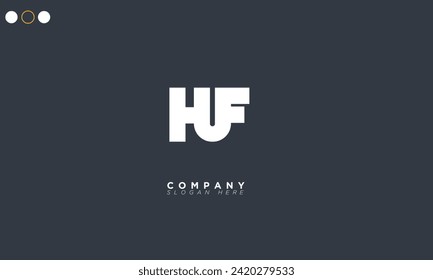  Letras alfabéticas de alta frecuencia Iniciales Logotipo de monograma FH, H y F