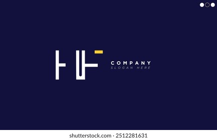 HF Alphabet letters Initials Monogram logo FH, H and F