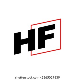 HF brand name initial letters monogram.