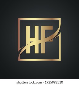Logo de la carta de lujo creativa HF