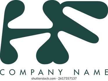 HF creative modern abstract letter logo vector design. Usable for your company or business and brand identity.
