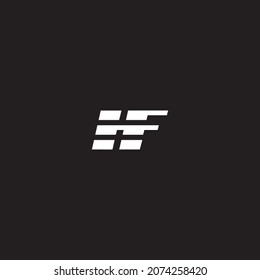 VECTOR DE DISEÑO DE LOGOTIPO DE CARTA HF