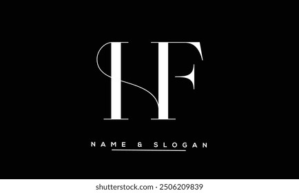 HF, FH Abstract Letters Logo Monogram