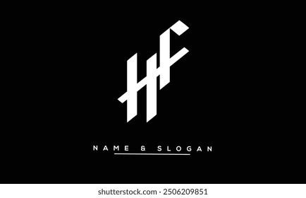 HF, FH Abstract Letters Logo Monogram