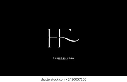 HF, FH, H, F, Letras abstractas Logo Monograma