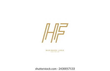 HF, FH, H, F, Letras abstractas Logo Monograma