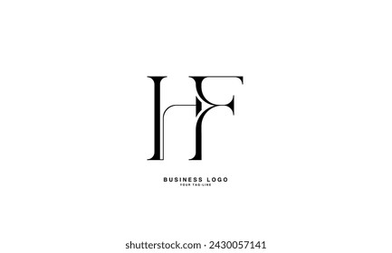 HF, FH, H, F, Letras abstractas Logo Monograma