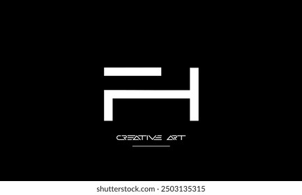 HF, FH, H, F abstract letters logo monogram