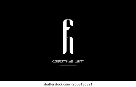 HF, FH, H, F abstract letters logo monogram