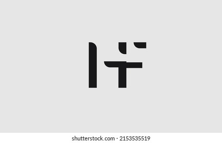 HF H F abstract vector logo monogram template