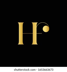 HF H F creative alphabet company letter logo design vector icon template