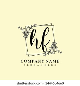 HF Initial beauty floral logo template