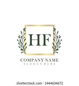 HF Initial beauty floral logo template