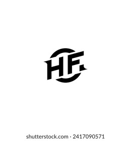 HF initial game logo, banner design for your e-sports or streaming team