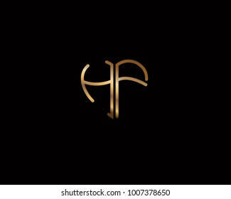 HF initial heart shape red colored logo