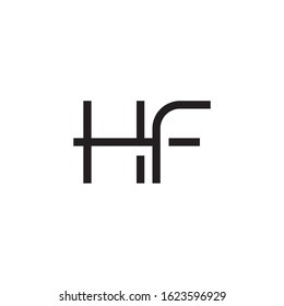 HF initial letter logo template vector icon design