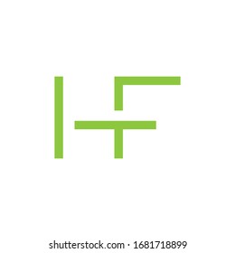 HF-Logo-Vorlagensymbol-Design für die Vektorillustration mit Anfangsbuchstaben