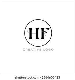 HF initial logo design icon