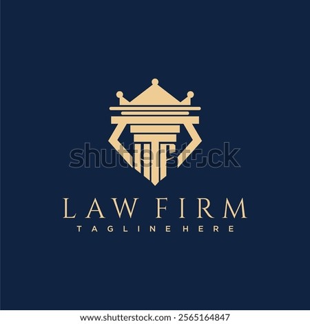 HF initial monogram logo for lawfirm vector design
