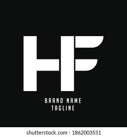 HF initials logo, name initials logo, company initials logo, person initials logo