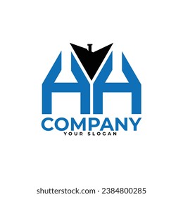 HF letter creative real estate vector logo design.