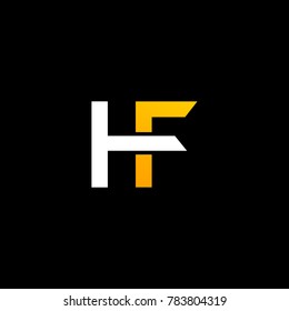 HF letter initials designed in vector format. FH, H and F