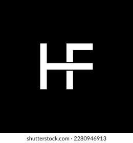 HF letter logo design, HF letter, Geometric, letter HF logo, Classic design, best logo, new logo, premium vector file 
