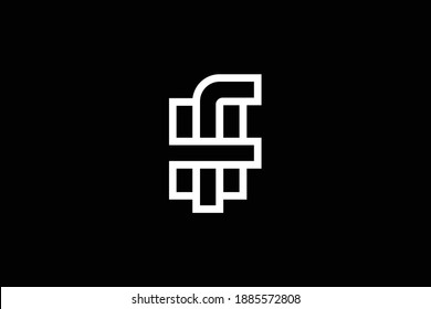 HF letter logo design on luxury background. FH monogram initials letter logo concept. HF icon design. FH elegant and Professional white color letter icon design on black background. 