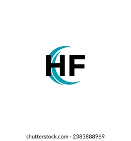 HF letter logo design on . HF creative initials letter logo concept. Hf icon design. H F