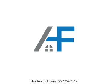 HF letter logo design with vector icon template