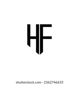 HF letter logo design with white background in illustrator. Vector logo, calligraphy designs for logo, Poster, Invitation, etc.