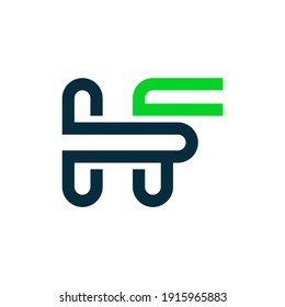 HF letter logo eps 10