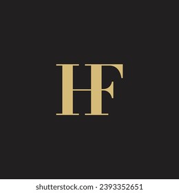 HF Letter Logo, Monogram, H and F Monogram, Design, HF Initials Letter,

