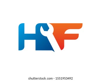 HF Letter logo or symbol template design