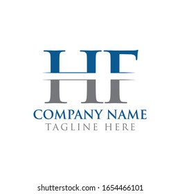 HF letter Type Logo Design vector Template. Abstract Letter HF logo Design