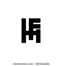 Logotipo vectorial de la letra HF. Logo de la letra H.Logo de la letra F. Diseño moderno. Ilustración del vector