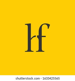 hf logo designed with Letter h and f in vector format.
