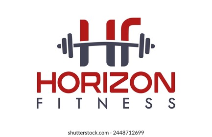 HF LOGO, HF, LETTER LOGO, sport, gym, vector, logo, design, fitness,