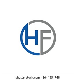 HF logo For your business vector template.