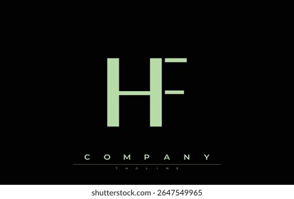 HF Modern Initials Logo Design. Branding logo with stylized initials showcasing bold design and modern aesthetic. Ideal for professional business branding or creative projects focusing on minimalistic