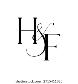 HF Monogramm Initialen Buchstabe Logo