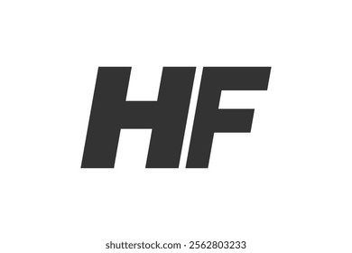 HF Techno Editable Font Logo For Corporate Branding. Bold, Futuristic Design With Unique Typographic Ideas. Minimal Custom Type And Dynamic Letter Variations For Promotion, Printing, And Book Titles