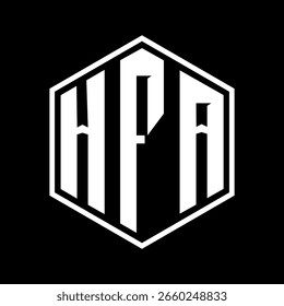 HFA letter design. HFA letter technology logo design. HFA Monogram logo design for an entrepreneur and business.