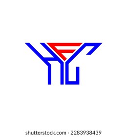 Logotipo de letra HFC diseño creativo con gráfico vectorial, logotipo HFC simple y moderno.